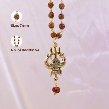 Panchmukhi Rudraksha OM Shiva Trishool Mala Weight: 200 gm