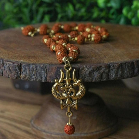 Panchmukhi Rudraksha OM Shiva Trishool Mala Weight: 200 gm