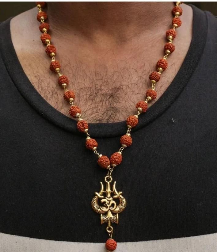 Panchmukhi Rudraksha OM Shiva Trishool Mala Weight: 200 gm